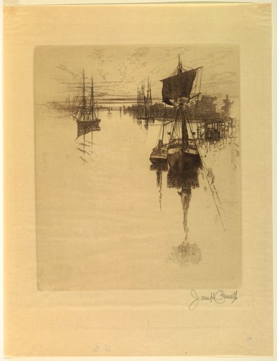 Nedenfor Chestnut Street Bridge af Joseph Pennell