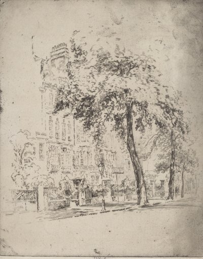 Big Tree, Cheyne Walk, 1906. af Joseph Pennell