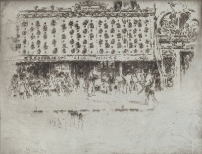 Brasserie, Au Lion Rouge, 1893. af Joseph Pennell