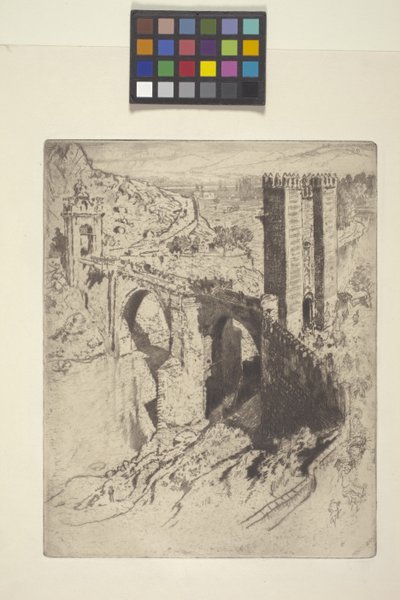 Bridge Of Alcantara (ætsning) af Joseph Pennell