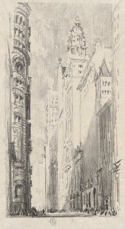 Broadway Towers af Joseph Pennell