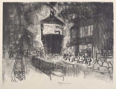 Casting Shells, 1917. af Joseph Pennell