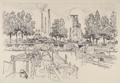 Kulminer, Monceau, Frankrig, 1911. af Joseph Pennell