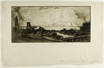 Coal Wharves, Staten Island, nr. II af Joseph Pennell
