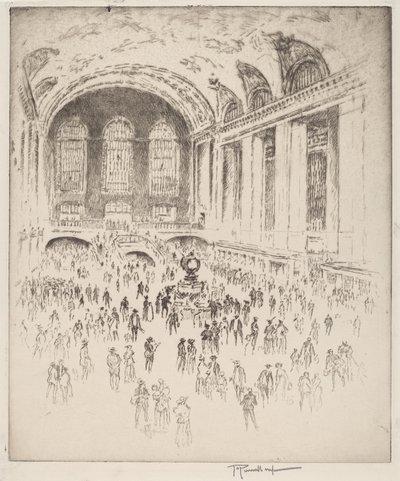 Concourse, Grand Central, New York af Joseph Pennell