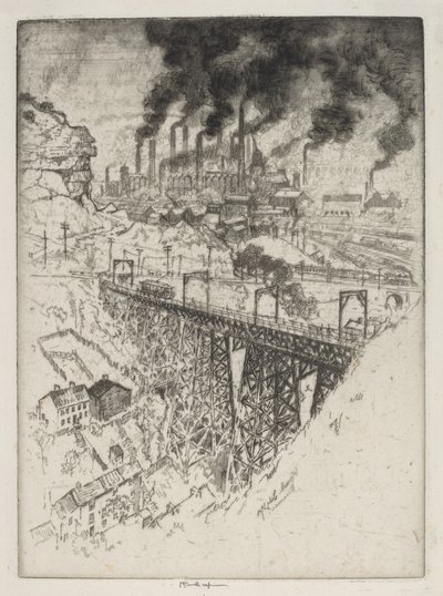 Edgar Thomson Works, Bessemer af Joseph Pennell