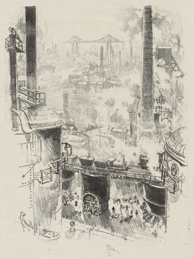 Engelsk War Work: From the Tops of the Furnaces af Joseph Pennell