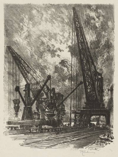 Engelsk krigsarbejde: Taking the Big Gun Away af Joseph Pennell