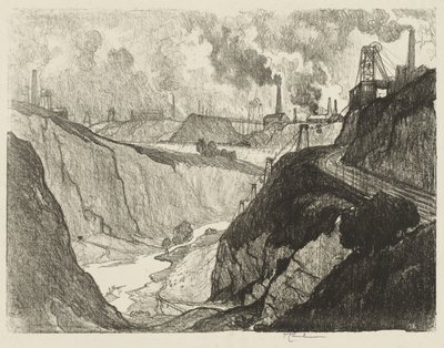 Engelsk krigsværk: Jernminen af Joseph Pennell