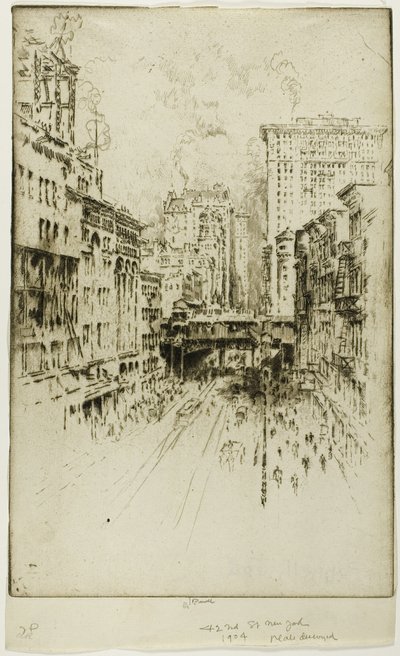 Forty-Second Street af Joseph Pennell