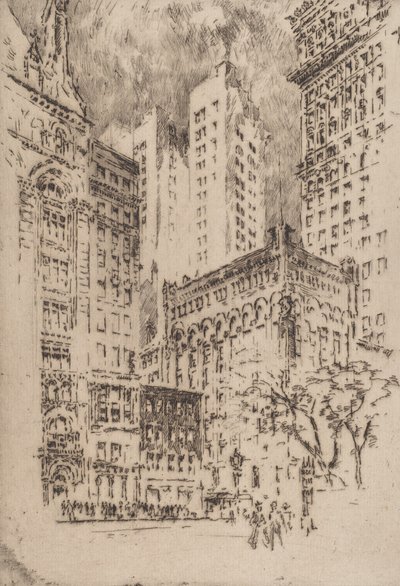 Fire-etagers hus, 1904. af Joseph Pennell