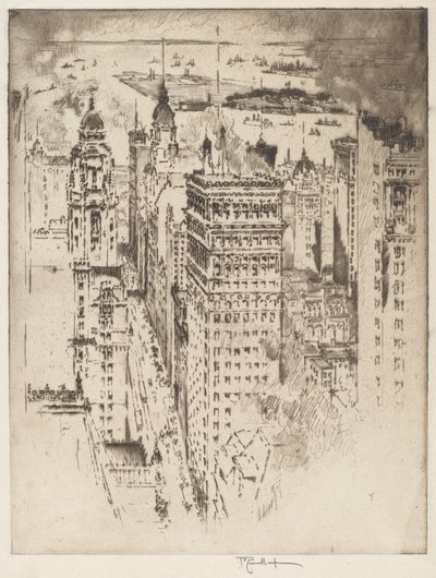 Gylden Gesims, No.II af Joseph Pennell