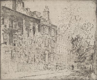 Great College Street, Westminster, 1904. af Joseph Pennell