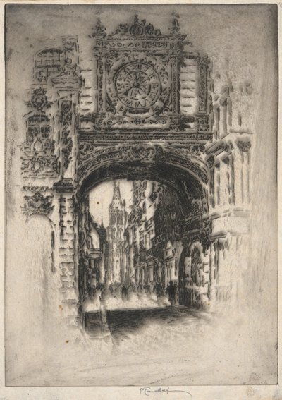 stort ur; Rouen af Joseph Pennell