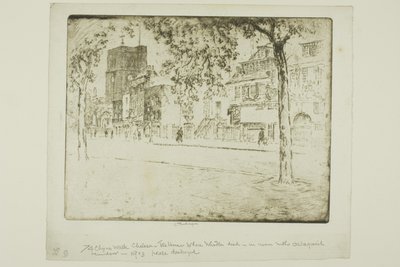 Hus, hvor Whistler døde af Joseph Pennell