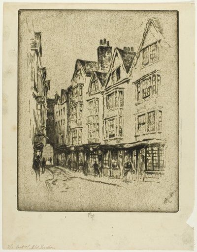 Sidste af Old London, Cloth Fair af Joseph Pennell