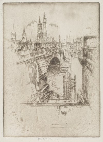 London Bridge Trapper af Joseph Pennell