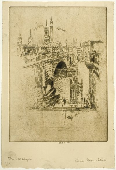 London Bridge Trapper af Joseph Pennell