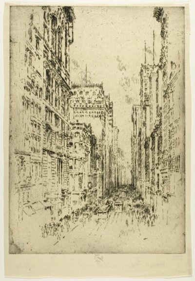 Nedre Broadway af Joseph Pennell