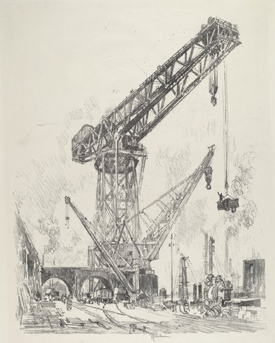 Fremstillet i Tyskland, Den Store Trane, 1916. af Joseph Pennell