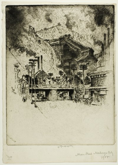 Main Street, Mahanoy City af Joseph Pennell