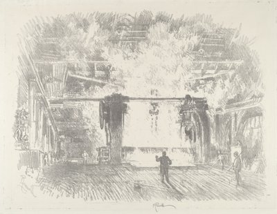 Fremstilling af panserplade, 1916. af Joseph Pennell