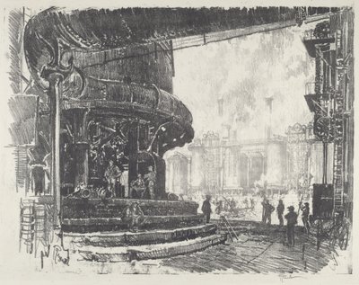 Fremstilling af råjern, 1916. af Joseph Pennell