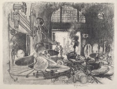 Fremstilling af propelblade, 1917. af Joseph Pennell