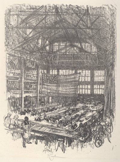 Fremstilling af rifler, 1917. af Joseph Pennell