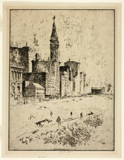 Michigan Avenue, Chicago (The City Dirtyful) af Joseph Pennell