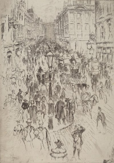 New Oxford Street, London, 1893. af Joseph Pennell