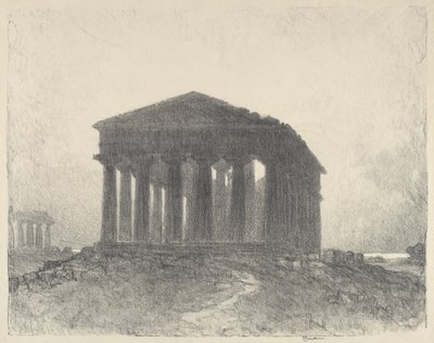Paestum, aften af Joseph Pennell