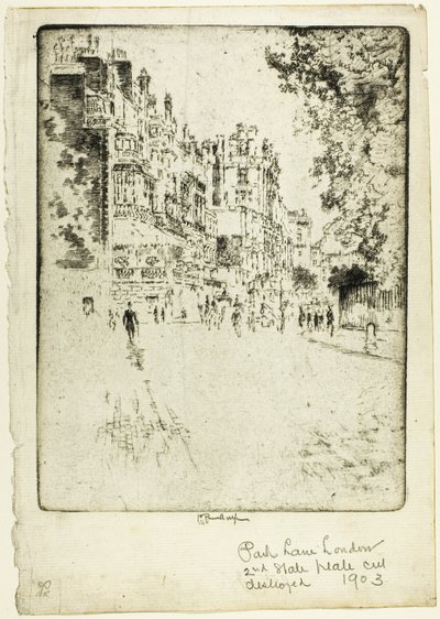 Park Lane af Joseph Pennell