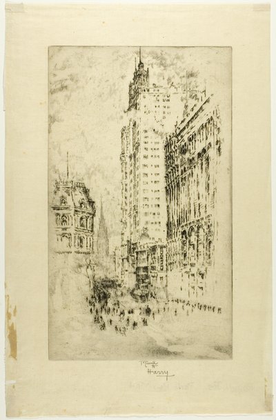 Park Row af Joseph Pennell