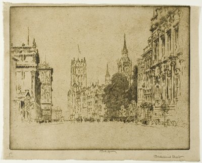 Parliament Street, Westminster af Joseph Pennell