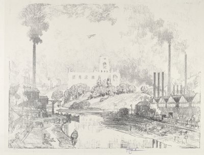 Fred og krig, 1916. af Joseph Pennell