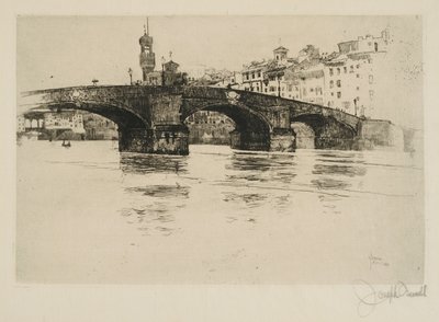 Ponte Santa Trinita, Firenze af Joseph Pennell