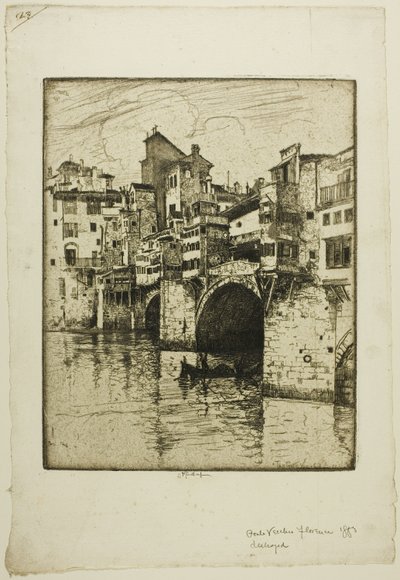 Ponte Vecchio, Firenze af Joseph Pennell
