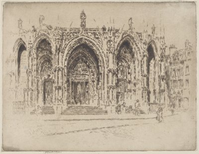 Veranda i San Maclou, Rouen af Joseph Pennell