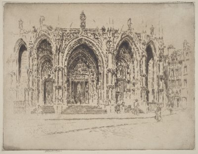 Forhal til Saint-Maclou, Rouen af Joseph Pennell