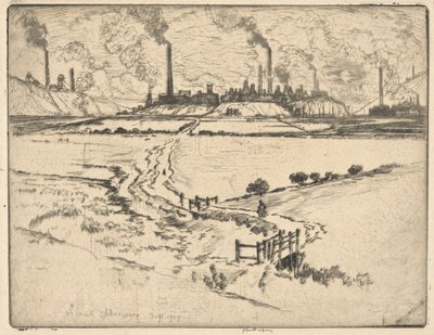 Potlands, Longport, september 1909, (Stokes?) af Joseph Pennell