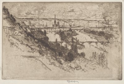 Rouen, fra Bon Secours af Joseph Pennell