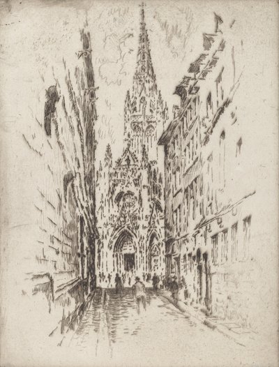 Saint Maclou, Rouen, 1907. af Joseph Pennell