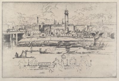 Shot Tower mellem Broerne af Joseph Pennell
