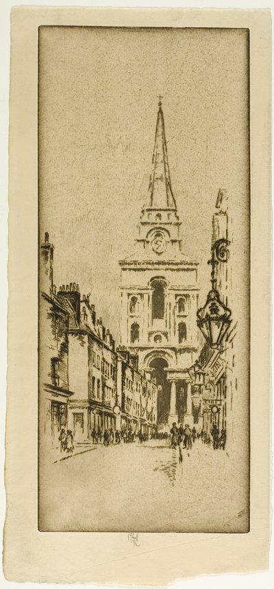 Spitalfields kirke af Joseph Pennell