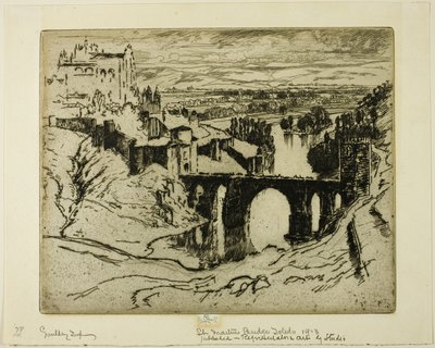 St. Martins Bridge, Toledo af Joseph Pennell