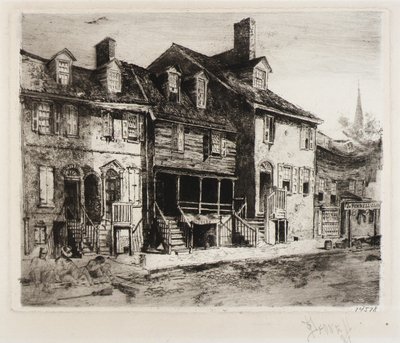 Gadefejere, gamle huse af Joseph Pennell