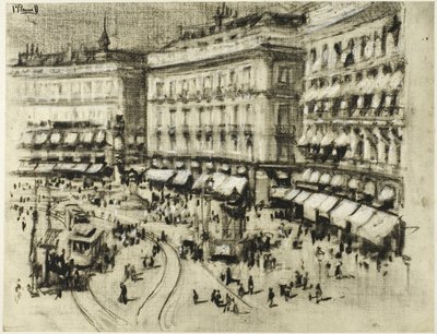 Sommerdag i Madrid af Joseph Pennell