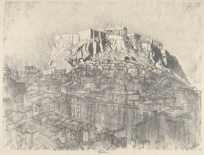 Solopgang over Akropolis af Joseph Pennell