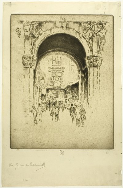Svanen i Leadenhall af Joseph Pennell